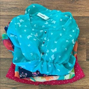 (4) CHEROKEE SPRING CHIFFON TOPS 6/7 & 7/8